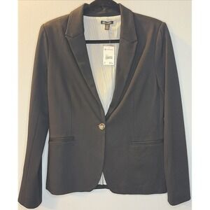Versona Black NWT One Button Blazer Womens Elevated Basic Minimal Classic M